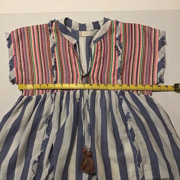 Altar’d‎ State women’s boho tassel tie top stripe multicolor - Picture 4 of 6